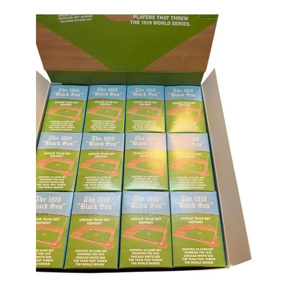 The 1919 Black Sox Unique Team Reprint Display Box complete 48 Packs & Topper